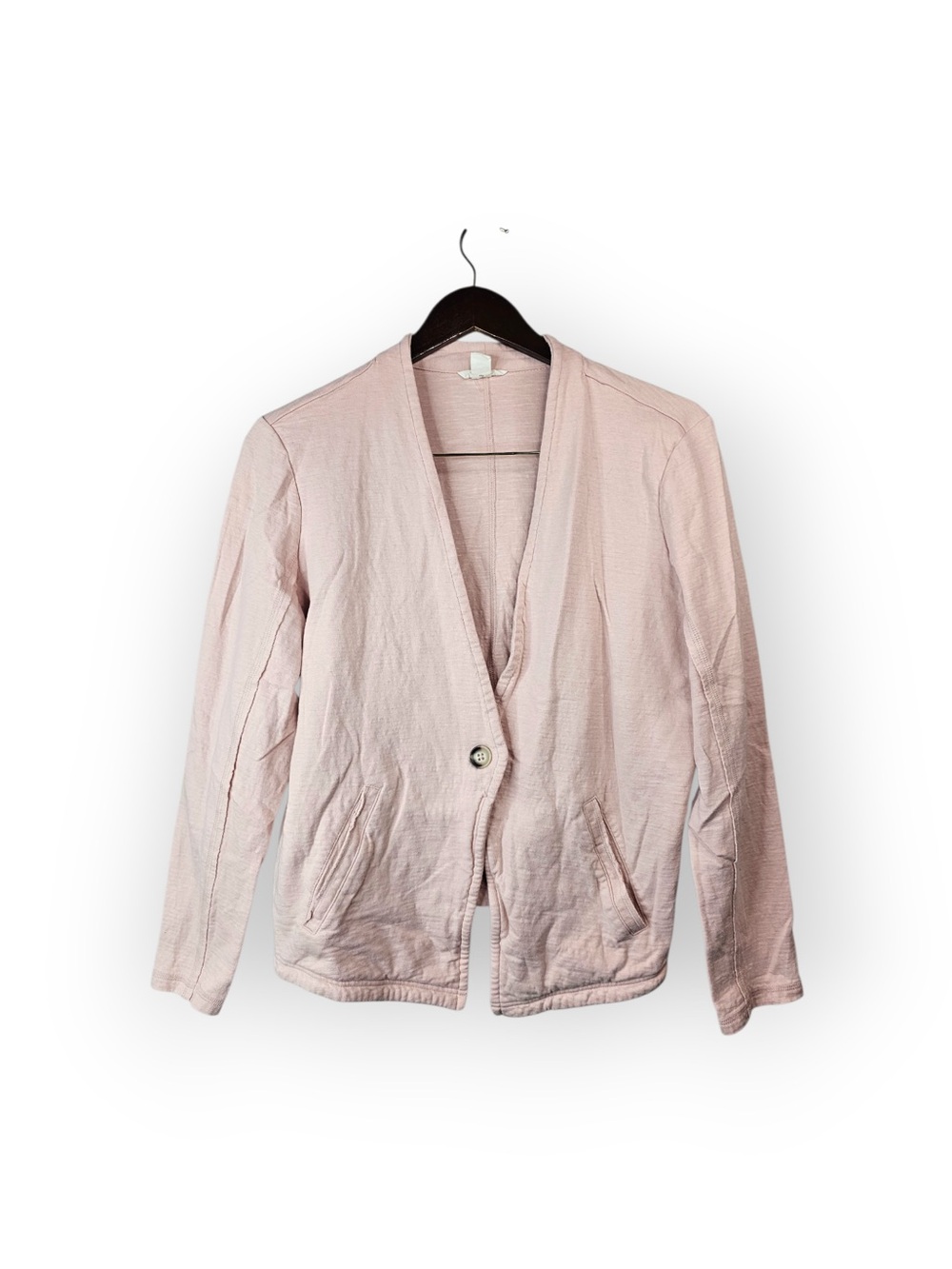 PacSun Soft Blush Pink Knit One-Button Blazer Cardigan Size XL - Picture 2 of 5